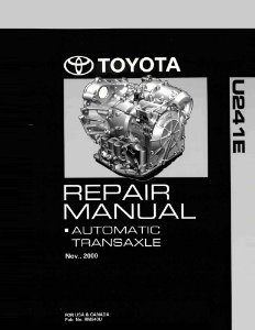 2001 Toyota U241E Automatic Transaxle Repair Manual