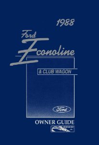 1988 Ford Econoline, Club Wagon Owner's Manual