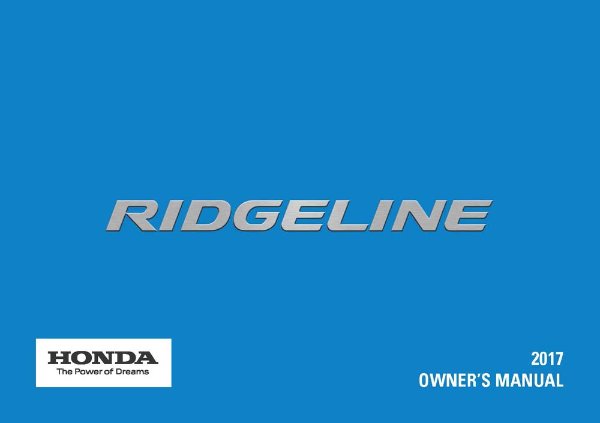 2017 Honda Ridgeline Owner's Manual