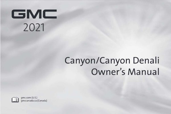 2021 GMC CANYON Owner's Manual