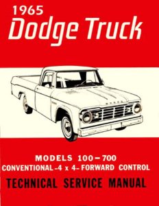 1965 Dodge D/W 100-700 Truck Factory Shop Service Manual