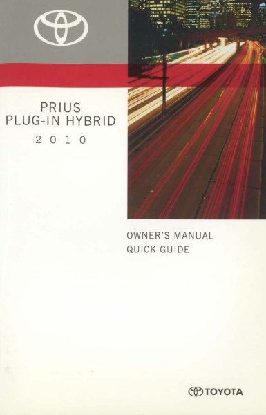 2010 Toyota Prius Plug - In Hybrid Owner's Manual