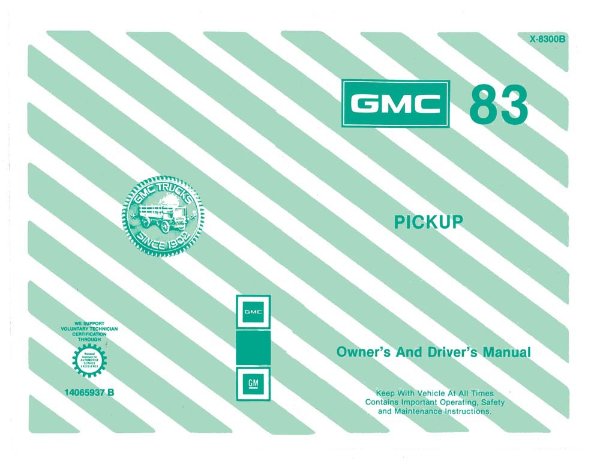 1983 GMC Light Duty Pickup Owner's Manual