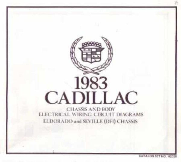 1983 Cadillac Eldorado, Seville Wiring Diagrams Manual