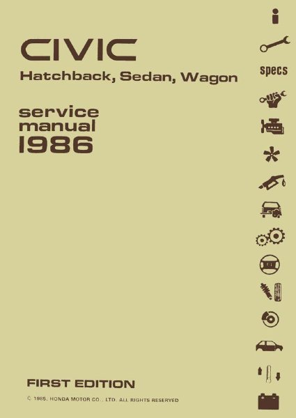 1986 Honda Civic Factory Shop Service Manual