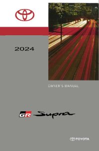 2024 Toyota SUPRA Owner's Manual