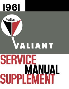 1961 Plymouth Valiant Factory Shop Service Manual