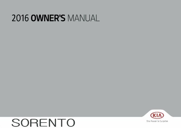 2016 Kia Sorento Owner's Manual