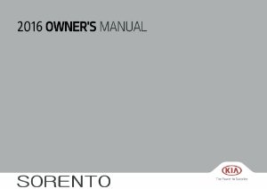 2016 Kia Sorento Owner's Manual