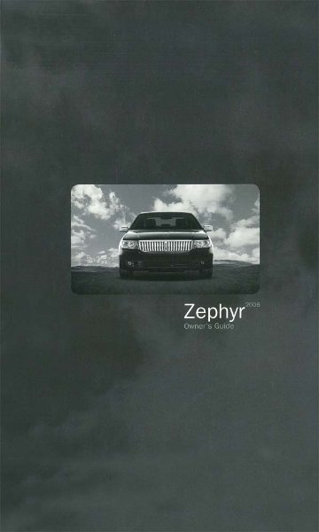 2006 Lincoln Zepher Owner's Manual
