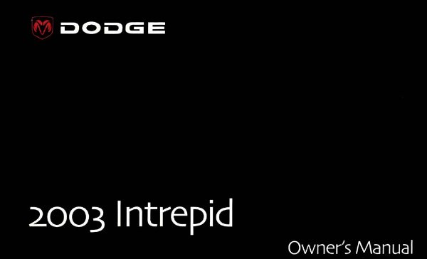 2003 Dodge Intrepid Owner's Manual