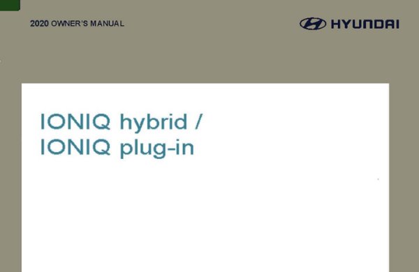 2020 Hyundai IONIQ PHEV Owner's Manual