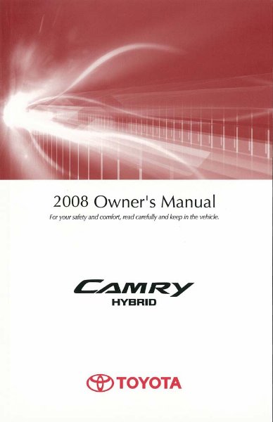 2008 Toyota Camry Hybrid Owner's Manual