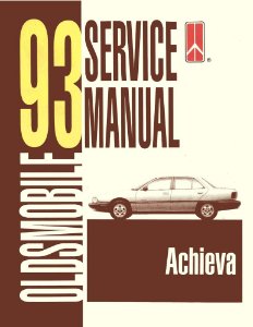 1993 Oldsmobile Achieva Factory Shop Service Manual
