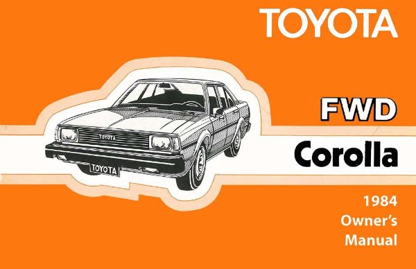 1984 Toyota FWD Corolla Owner's Manual