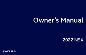 2022 Acura NSX Owner's Manual