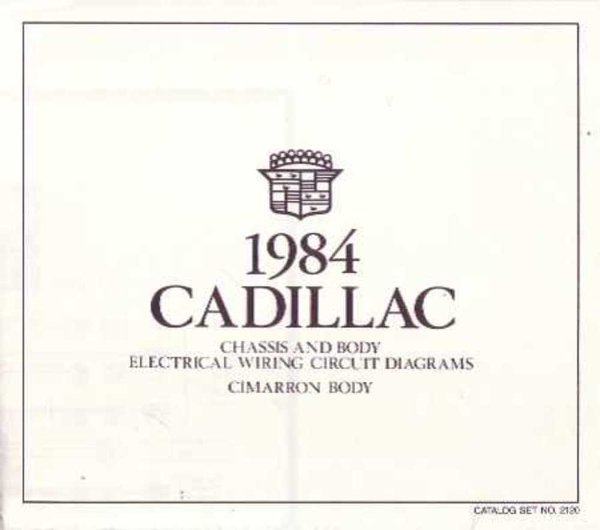 1984 Cadillac Cimmaron Wiring Diagrams Manual