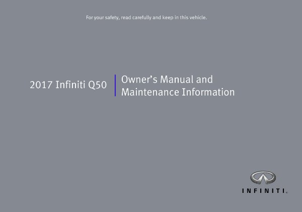 2017 Infiniti Q50 Owner's Manual
