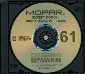 1961 Mopar Chrysler Desoto Plymouth Part Numbers Book PDF List Guide Interchange