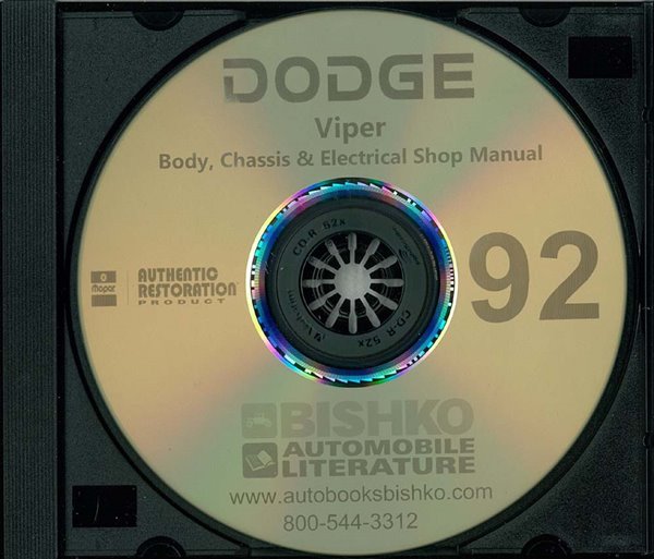1992 Dodge Viper Factory Shop Service Manual