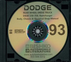 1993 Dodge D/W 150-350 Truck, Ramcharger Factory Shop Service Manual