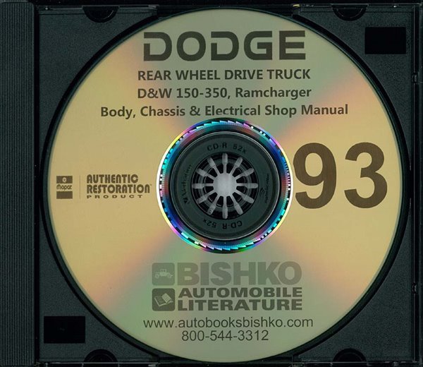 1993 Dodge D/W 150-350 Truck, Ramcharger Factory Shop Service Manual