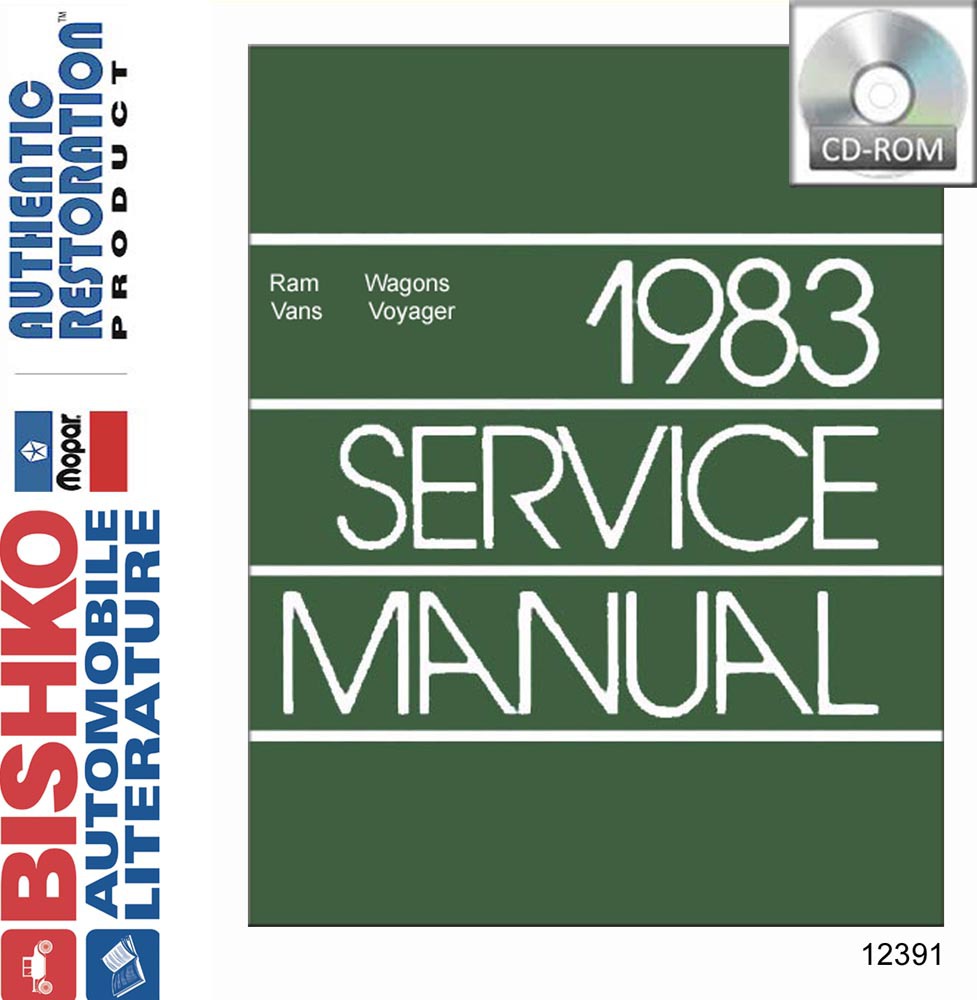 1983 Dodge Truck Van, Voyager Factory Shop Service Manual