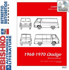 1968–1970 Dodge Truck Compact Van, A-100, A-108 Factory Shop Service Manual