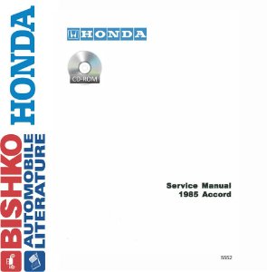 1985 Honda Accord Factory Shop Service Manual