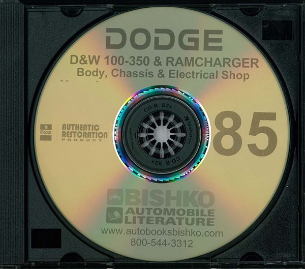 1985 Dodge D/W 100-350 Truck, Ramcharger Factory Shop Service Manual