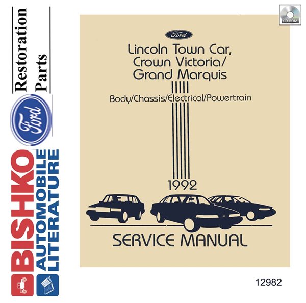 1992 Ford Crown Victoria, Town Car, Grand Marquis Factory Shop Service Manual