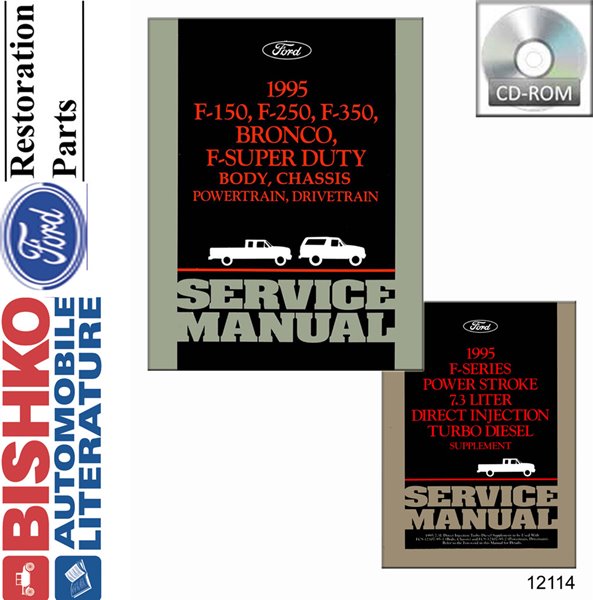1995 Ford Econoline Bronco F100-F350 Pickup Service Manual PDF Engine Wiring