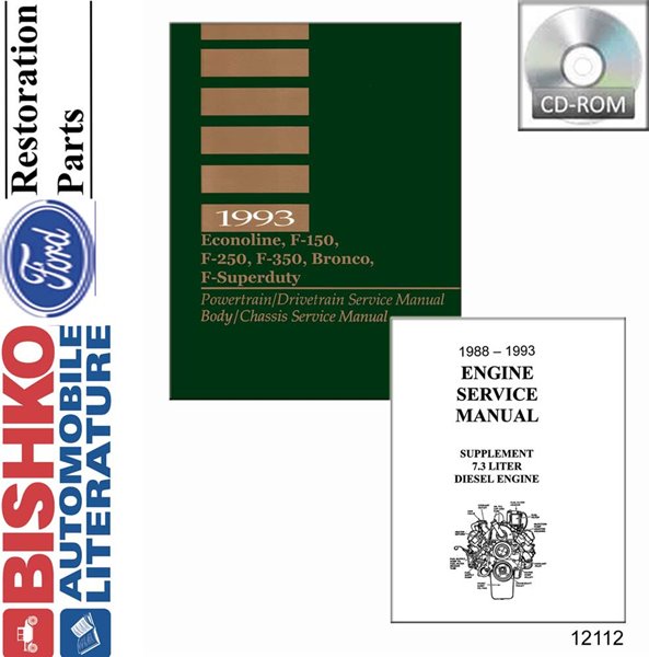 1993 Ford Bronco F100 - F350 F-Super Duty Lt Duty Pickup Service Manual PDF