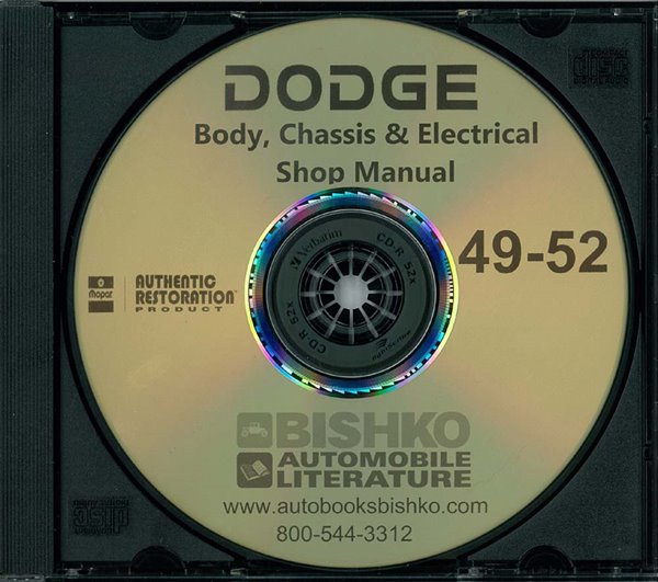 1949-52 DODGE Full Line Body, Chassis & Electrical Repair Shop Manual main image