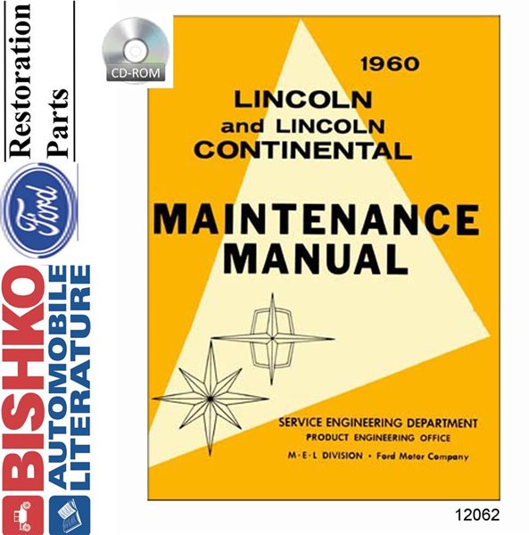 1960 Lincoln Continental, Lincoln Series, Premier Factory Shop Service Manual