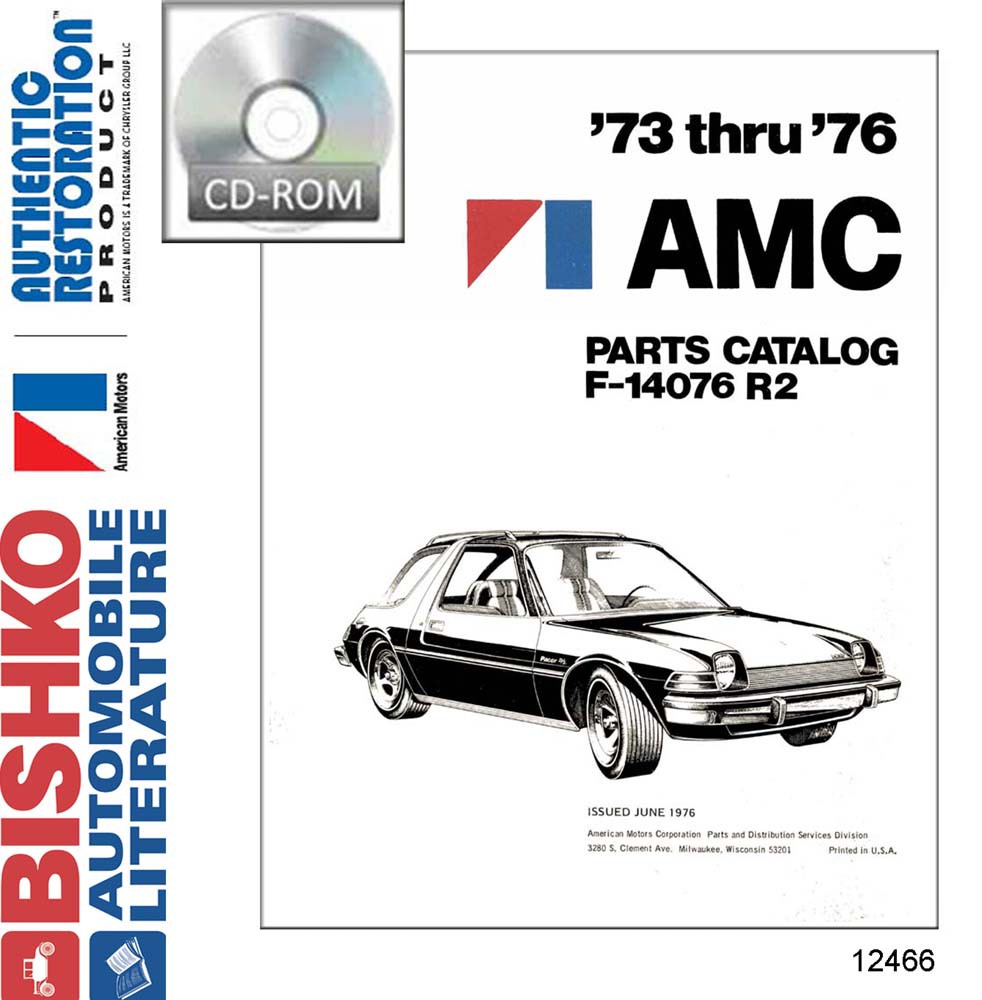1973 1974 1975 1976 AMC Part Numbers Book PDF List Guide Interchange Drawing