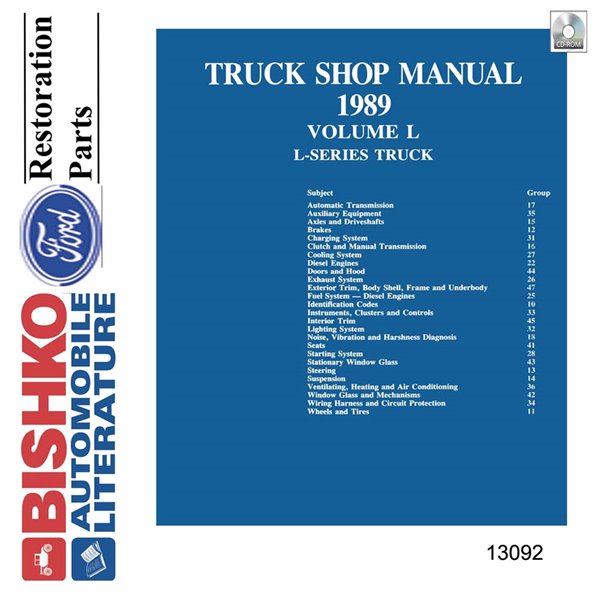 1989 Ford L-Series Truck Factory Shop Service Manual