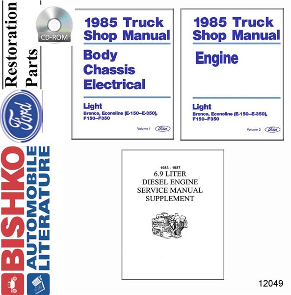 1985 Ford Econoline Bronco F100 - F350 Pickup Shop Service Repair Manual PDF