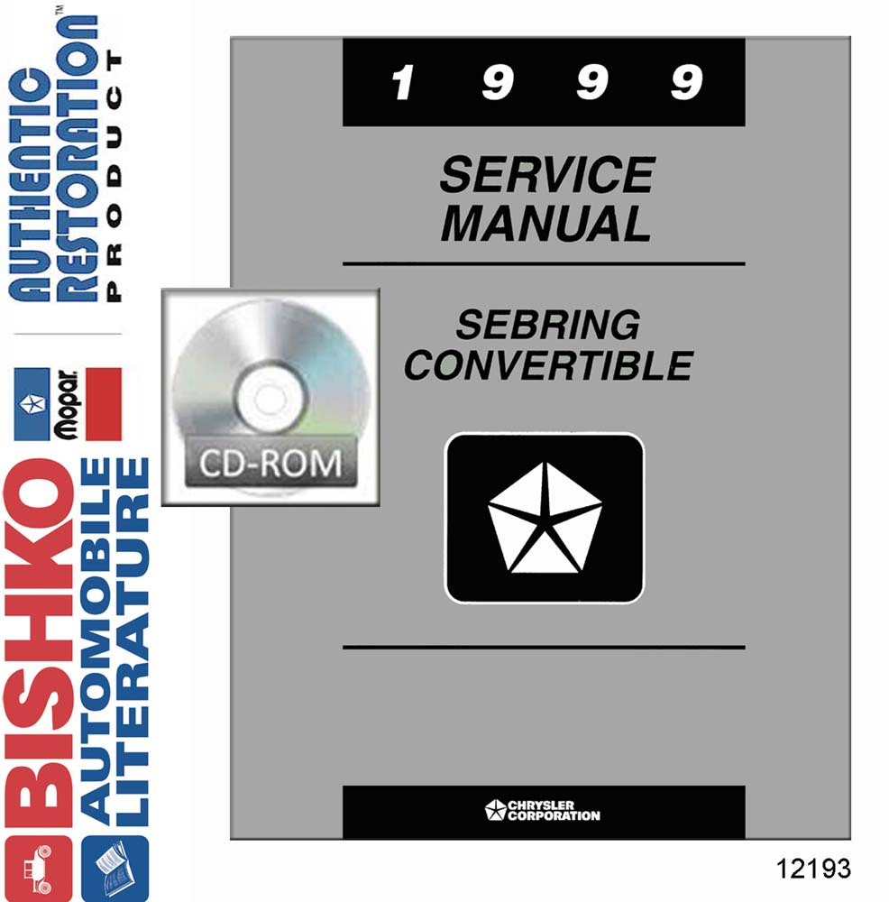 1999 CHRYSLER SEBRING CONVERTIBLE Body, Chassis & Electrical Service Manual main image
