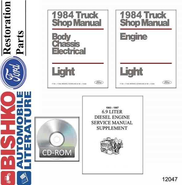 1984 Ford Econoline Bronco F100 - F350 Pickup Shop Service Repair Manual PDF