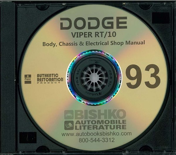 1993 Dodge Viper Factory Shop Service Manual