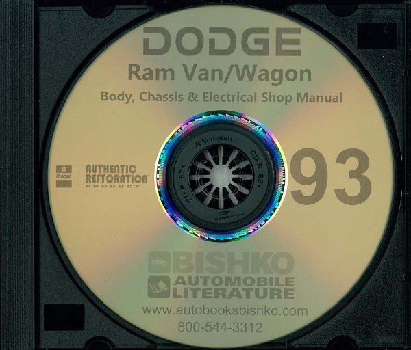 1993 Dodge Truck Ram Van, Ram Wagon Factory Shop Service Manual