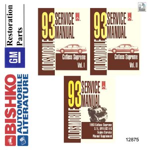 1993 Oldsmobile Cutlass Supreme Factory Shop Service Manual