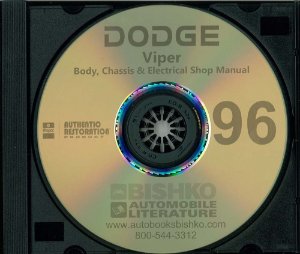 1996 Dodge Viper Factory Shop Service Manual
