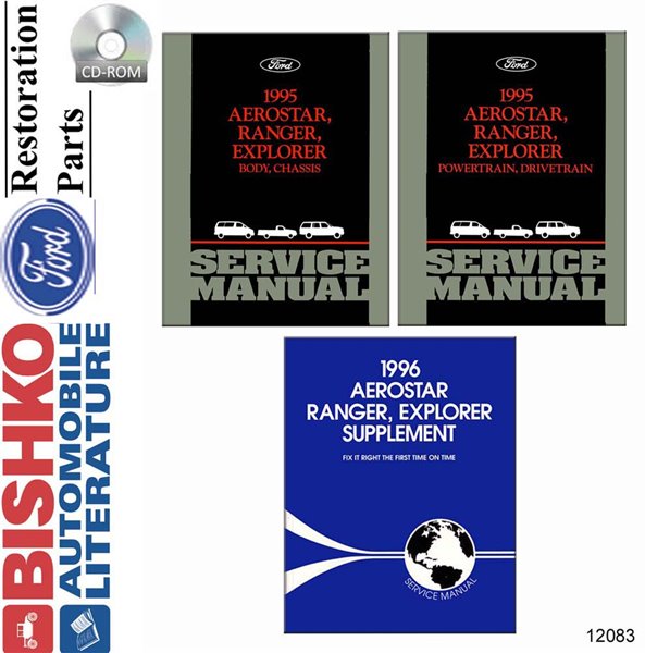 1995 Ford Truck Aerostar Explorer Ranger w/ 1996 Supplement Repair Manual PDF