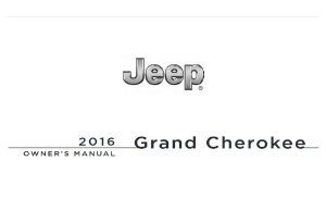 2016 Jeep Grand Cherokee Owner's Manual