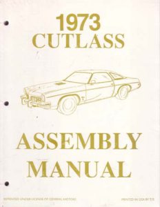 1973 Oldsmobile Cutlass Assembly Manual Book Rebuild Instructions Illustrations
