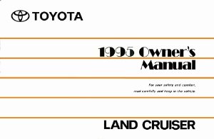 1995 Toyota Land Cruiser Owner's Manual