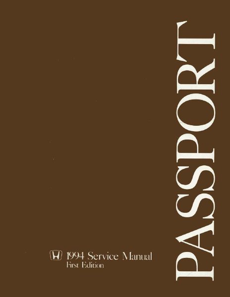 1994 Honda Passport Factory Shop Service Manual