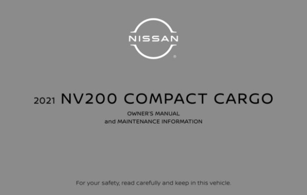 2021 Nissan NV200 Compact Cargo Owner's Manual